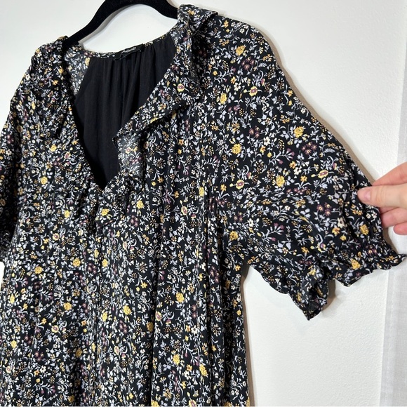 Madewell Ruffle Button-Front Trapeze Mini Dress in Folkmagic Floral Size Small - Picture 6 of 11